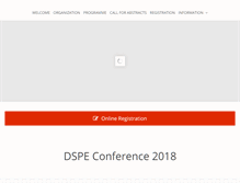 Tablet Screenshot of dspe-conference.nl